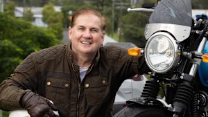 Craig Whitehead and his Royal Enfield Interceptor 650.