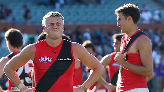 A bright light for Essendon: Young forward Nate Caddy.