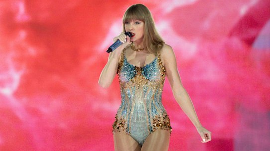 Taylor Swift performs during her Eras Tour at Accor Stadium, Sydney.