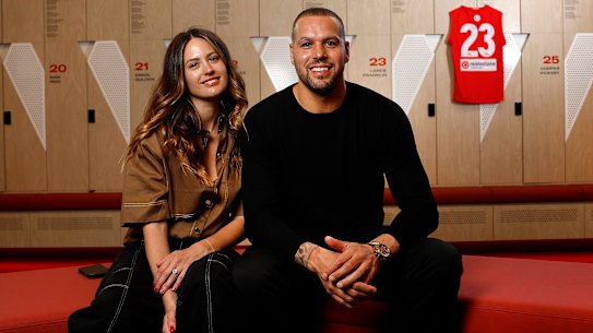 Jesinta and Lance Franklin.