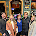 Joy Moore (centre) pictured with her children Tom and Sam and their partners.