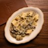 Paccheri with sausage, porcini and cavolo nero ragu.