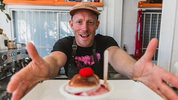 Wal Foster at his ice-creamery on the Northern Rivers.