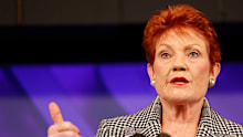 One Nation leader Pauline Hanson at the National Press Club.