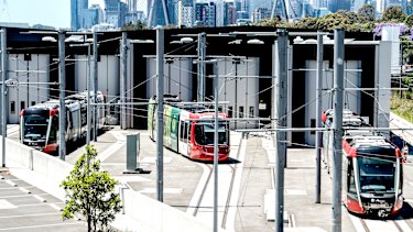 Some of the inner west trams requiring repair work after cracks were discovered.