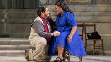 Reasons to return: Diego Torre and Latonia Moore in Tosca.