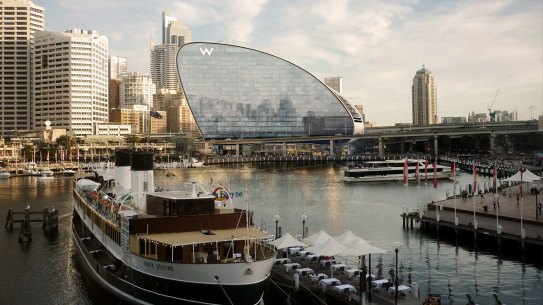 Renders of the Marriott International-managed W Sydney hotel, due to open this year at Darling Harbour