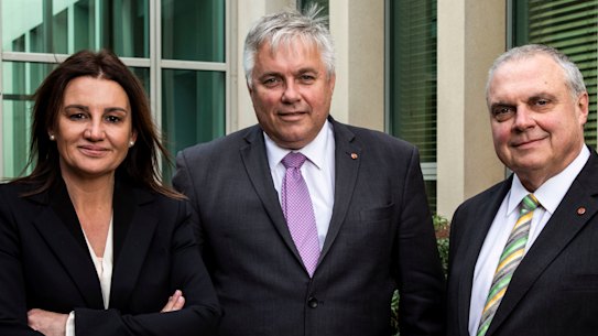 Senators Jacqui Lambie, Rex Patrick and Stirling Griff all support a federal anti-corruption commission but said they had not had discussions with the government about it in months. 