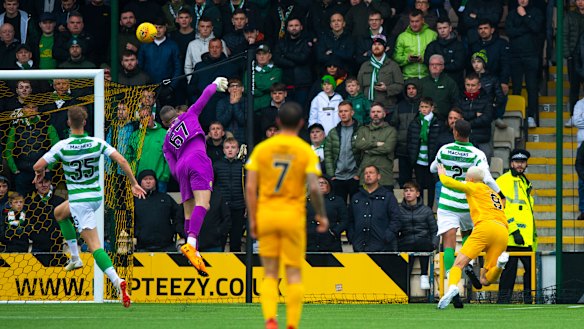 'It just goes blank': Dykes heads home to seal a famous victory for Livingston against Celtic last month.