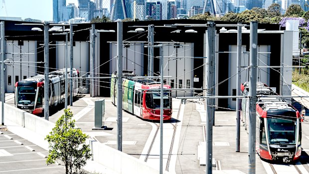 Some of the inner west trams requiring repair work after cracks were discovered.