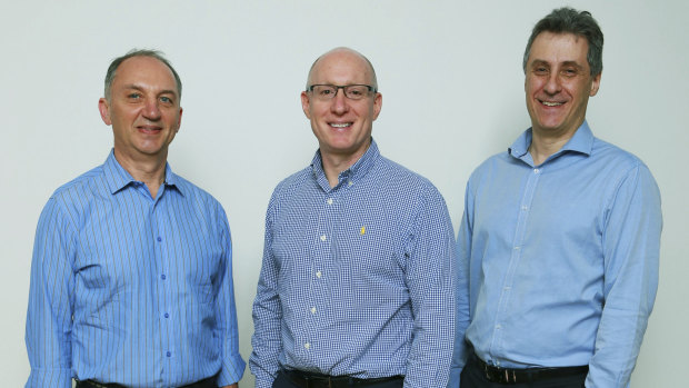 EFTsure co-founders Mike Kontorovich, Ian Mirels and Mark Chazan.