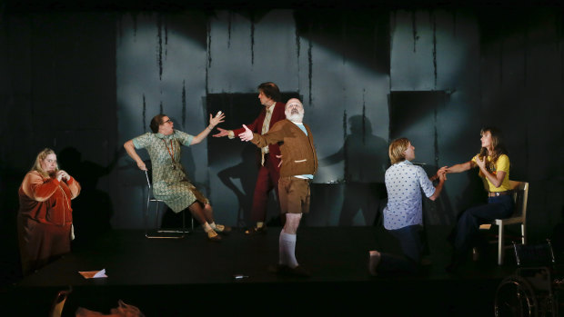 Left to right: Bessie Holland, Katherine Tonkin, Robert Menzies, Glenn Hazeldine, Sean Keenan and Esther Hannaford.