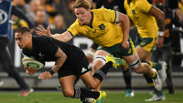 Michael Hooper and the Wallabies had no answer to the All Blacks in Sydney last year. 