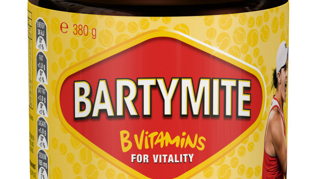 Vegemite has temporarily changed its name to "Bartymite", in recognition of world number one tennis player Ashleigh Barty.