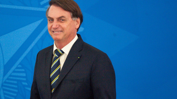 President of Brazil Jair Bolsonaro at a press conference on Fruday.