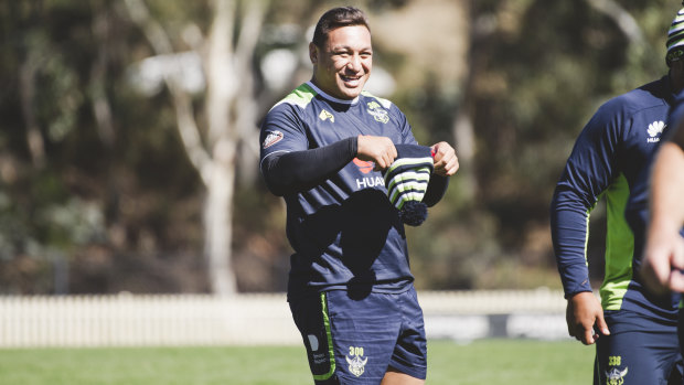 Josh Papalii has a smile on his face again.