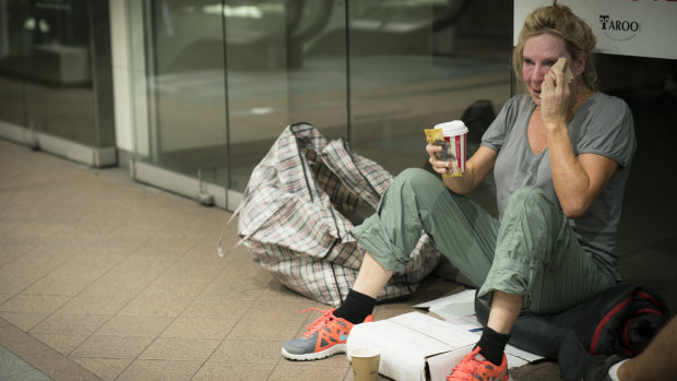 Rock bottom, Leckie gets a taste of life sleeping rough on Sydney's streets in SBS's Filthy Rich & Homeless.