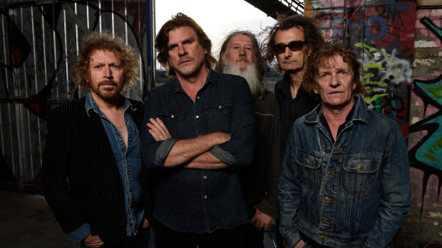 The Beasts (left to right) Kim Salmon, Tex Perkins, Tony Pola, Boris Sudjovic and Charlie Owen are still here, creating a new chapter for the band.