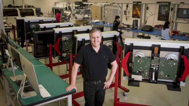 Blackmagic Design CEO Grant Petty at the company's Melbourne factory.