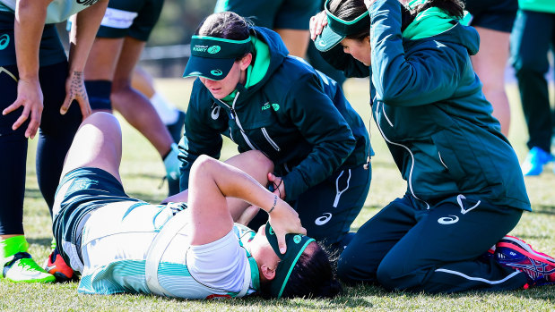 Sarah Riordan was left devastated after a freak training injury on Wednesday.