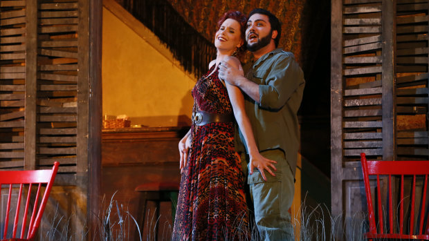 Sian Sharp as Maddalena and Liparit Avetisyan as Duke of Mantua.