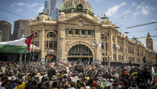 Melbourne Invasion Day demonstrators.