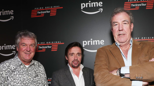 Highly remunerated man-children James May, Richard Hammond and Jeremy Clarkson take to the road in a new season of The Grand Tour.