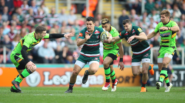 Running man: The Tigers average crowds of 23,000 in the Premiership at Welford Road. 
