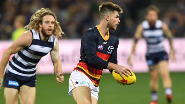 On the outer: Adelaide midfielder Bryce Gibbs is struggling to maintain a spot in the Crows senior line-up.