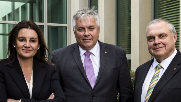 Senators Jacqui Lambie, Rex Patrick and Stirling Griff all support a federal anti-corruption commission but said they had not had discussions with the government about it in months. 