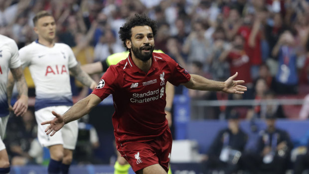 Redemption: Mohamed Salah, who went off injured 12 months ago, scored the opening goal.