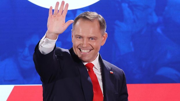 On the campaign trail, Karol Nawrocki (above) assailed Prime Minister Donald Tusk for, in his telling, jeopardising Poland’s traditionally strong relations with the United States.