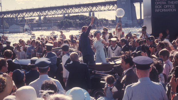 Queen Elizabeth arrives for the opening of the Sydney Opera House on October 20, 1973.