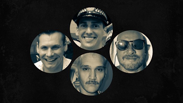 Clockwise from top centre: David Turner, Colin Milne, Langdon Germanotta-Mills and Mark Sendecky, 