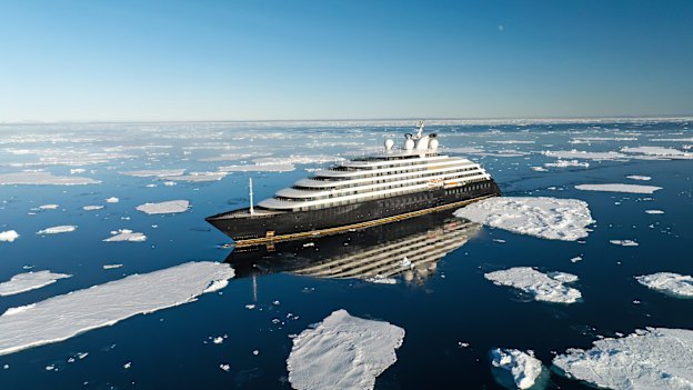 Scenic Eclipse II in Antarctic waters.