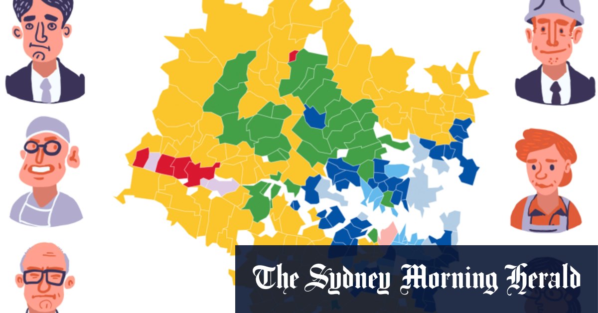 Sydney’s most popular jobs by suburb A map