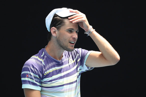 Dominic Thiem is one of many of the men to have been fined at the Australian Open.