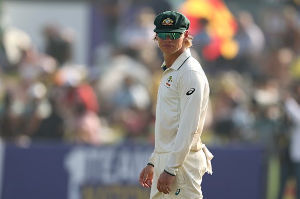 Cooper Connolly on Test debut in Sri Lanka last year.