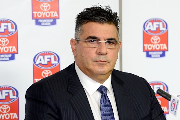 Demetriou during his time as AFL chief executive.