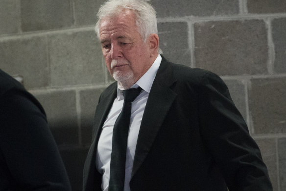 John Woodman outside the anti-corruption commission in November 2019. 