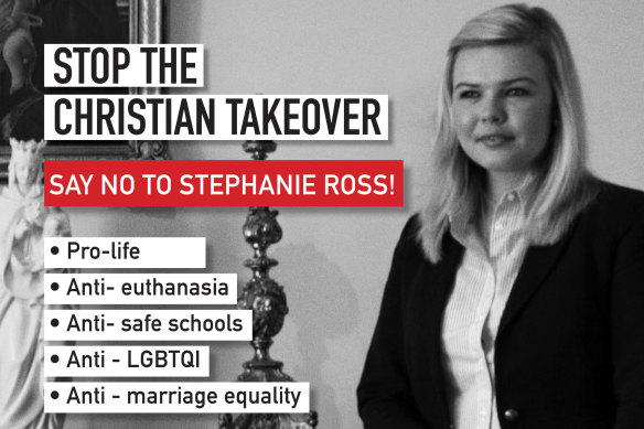A political pamphlet designed to promote Stephanie Ross as Christian by pretending to decry her beliefs.