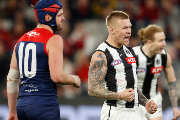 Jordan De Goey is a free agent and  talks with the Magpies have been put off until the end of their season.