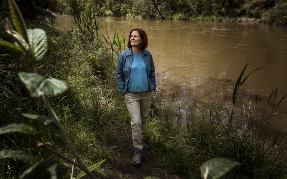 The new Yarra riverkeeper, Charlotte Sterrett, at Warrandyte.