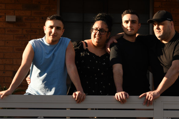 Carol and Stephen Seguna and their two sons Stephen, 21, and Julian, 15. The parents have let both sons decide whether to get vaccinated. 