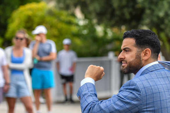 Two couples competed during the Yarraville auction.