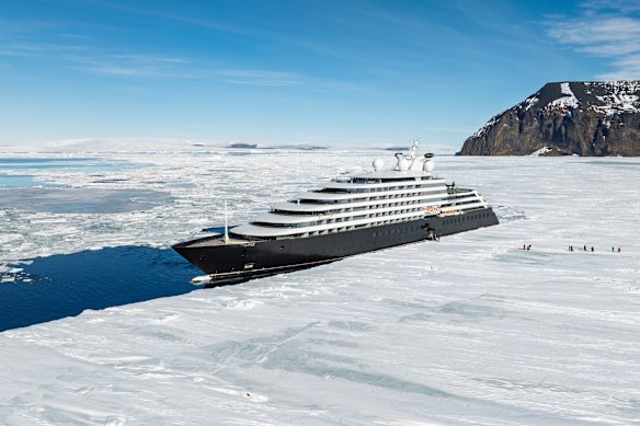 Negotiating a passage through the ice.