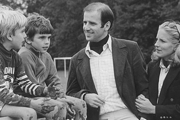 Beau (at left), Hunter, Joe and Joe’s future wife Jill.