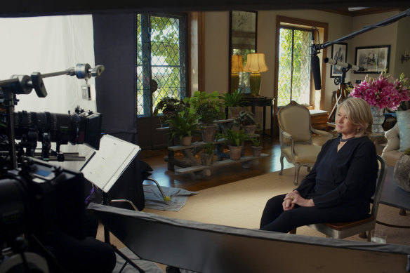 Martha Stewart being interviewed for R.J. Cutler’s documentary.
