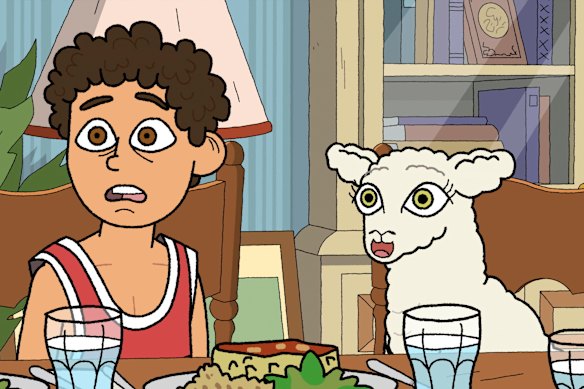 Ramy Youssef as Rumi in the US comedy #1 Happy Family USA.