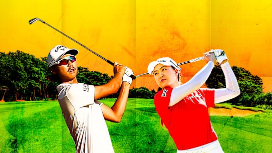 Min Woo and Minjee Lee.